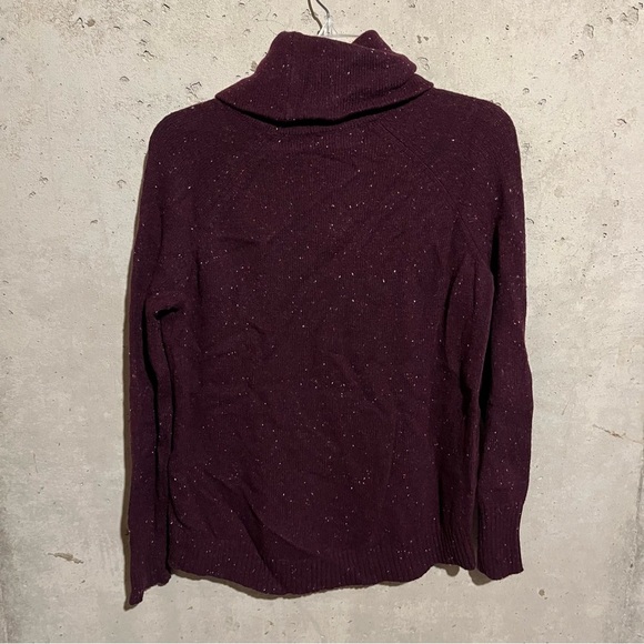 C & C California Sz Large Speckled Purple Turtleneck Pullover Sweater Wool Blend - Picture 7 of 9